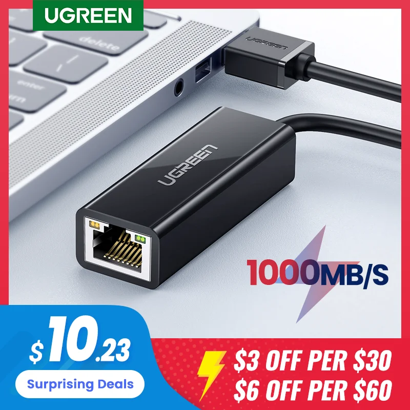Адаптер UGREEN USB 3 0 Ethernet 2 Сетевая карта к RJ45 Lan для ПК Windows 10 Xiaomi Mi Box 3/S Nintendo Switch