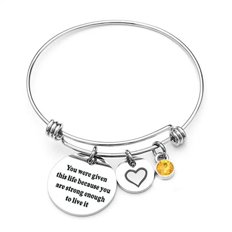 

LTF Stainless Steel Crystal Stone Bracelet Sister Inspirational Bracelet Cute Ladies Bracelet Jewelry Girlfriend Best Gift