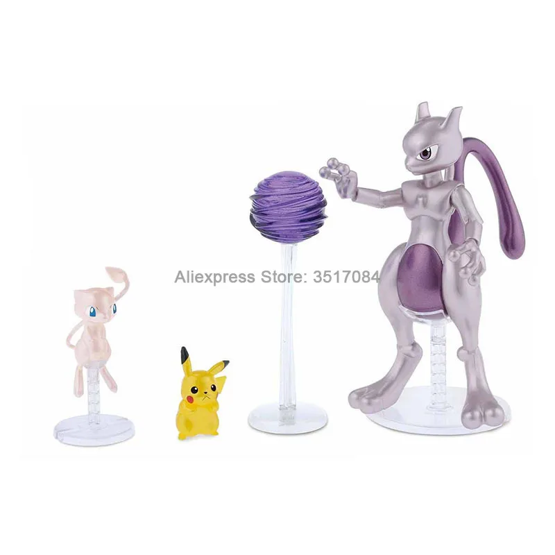 Оригинальный Собранный Покемон набор моделей Пикачу Mewtwo коллекционная игрушка