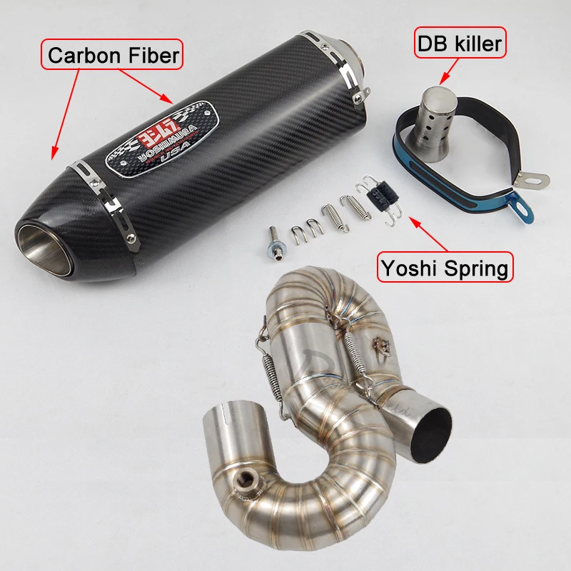 

Выхлопная труба глушителя для мотоцикла HONDA CBR1000RR CBR1000 2008-2016, удлиненная средняя труба, выхлопная труба из углеродного волокна
