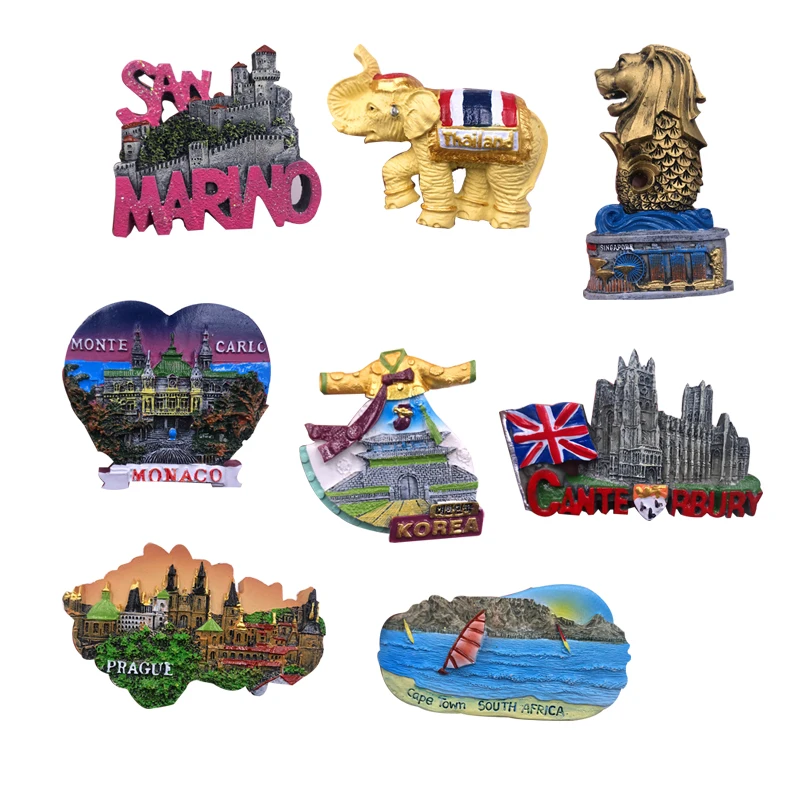 Тайланд Монако Вена Израиль туристический памятный магнит на холодильник