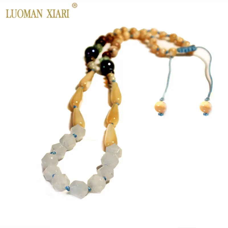 Новый стиль весенне летнее ожерелье натуральные аквамарины ракушки жемчуг