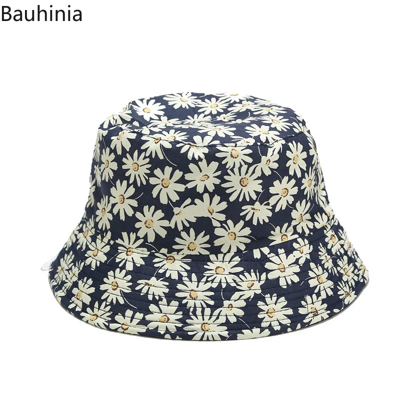 

Двусторонние Панамы Bauhinia для мужчин и женщин, солнцезащитный козырек для рыбалки, кепки с плоским верхом, уличная модная шапка в стиле хип-х...