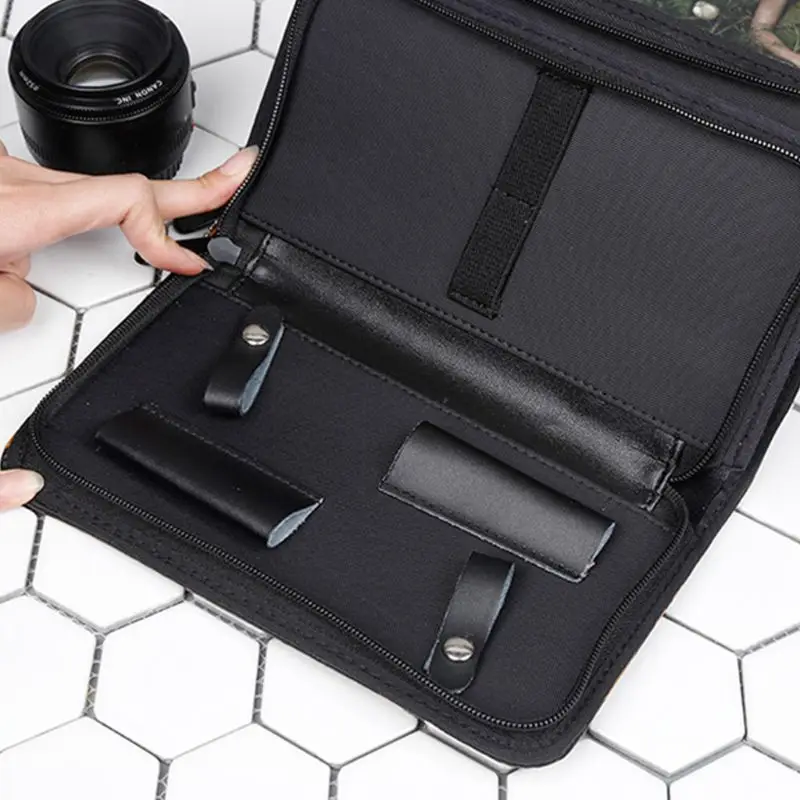 

Hairdressing Scissor Bag Pouch Leather Organizer Thinning Shear Holster Case Storage Tool