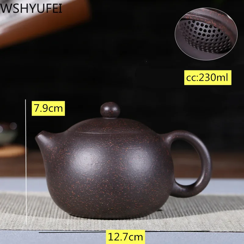 

Large capacity Yixing teapot purple clay xi shi pot beauties handmade kettle Chinese tea set authentic 188 ball hole 230ml
