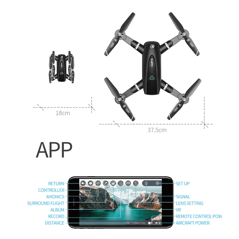 Gps складной 2,4G/5G Квадрокоптер WiFi fpv 1080P follow me(следуй за мной с HD Камера Квадрокоптер с дистанционным управлением Дистанционное управление вертолет на радиоуправлении selfie игрушки
