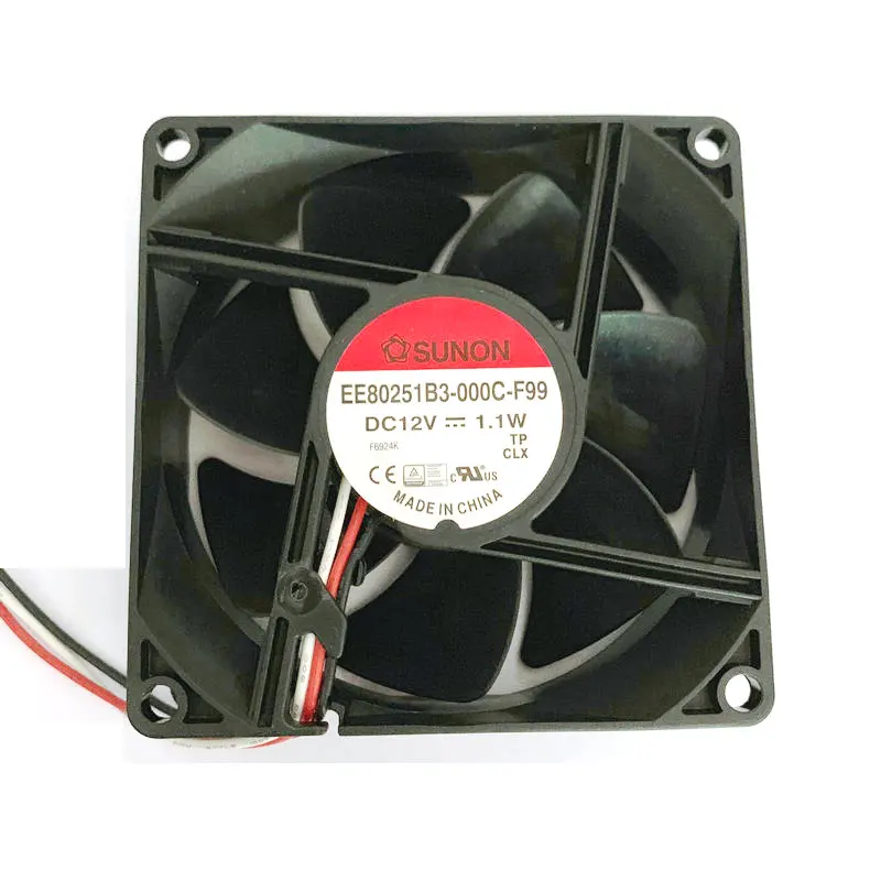 

EE80251B3-000C-F99 8025 12V 1.1W Cooling Fan hzdo 80*80*25mm