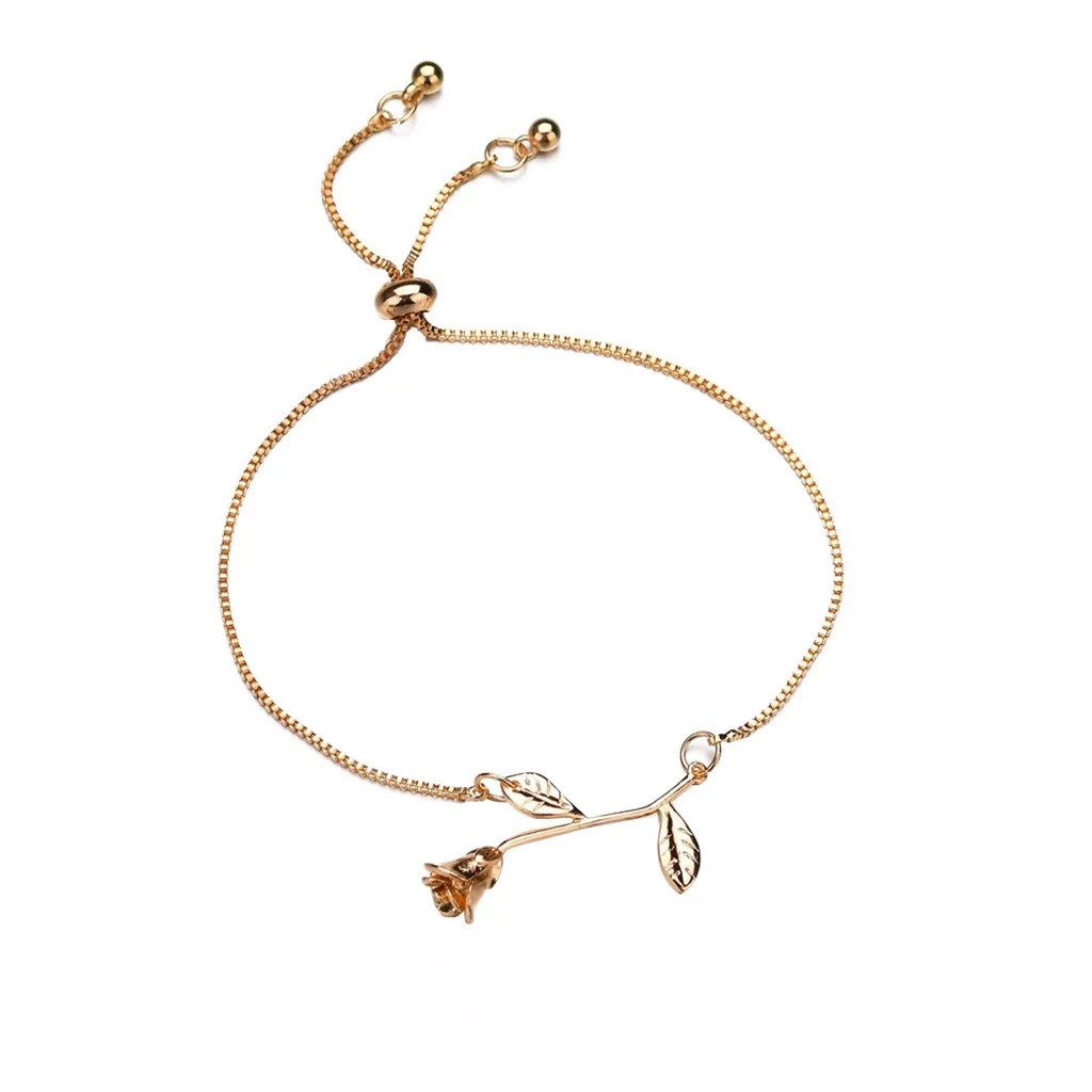 Новинка розовое золото женский пляжный браслет на ногу с цепочкой набор для