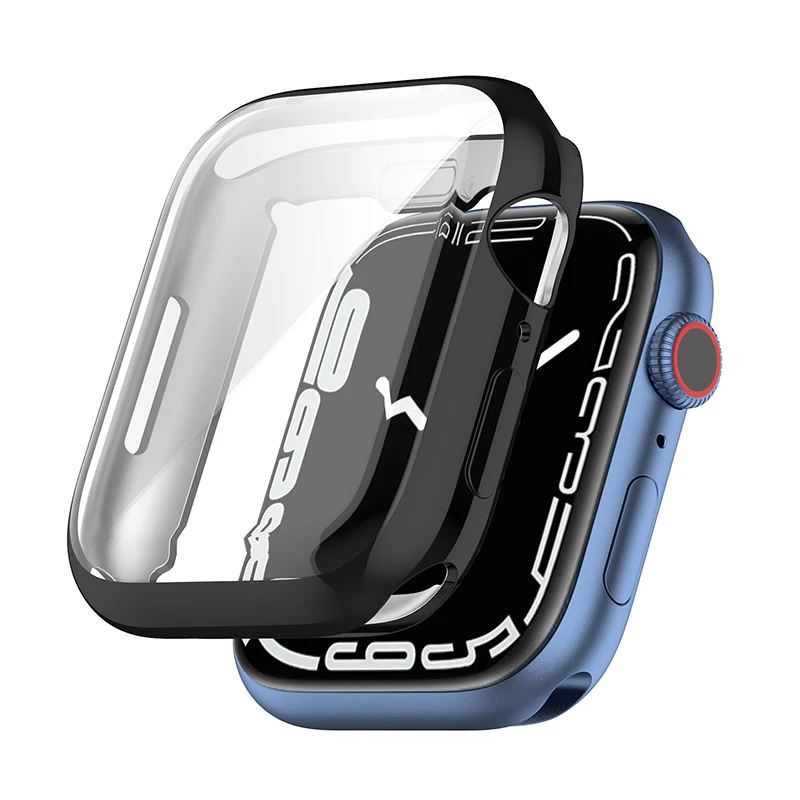 

Cover Case For Apple Watch 7 Case 45 mm 41mm 40mm 44mm 42mm TPU bumper Accessories iwatch series 6 5 4 SE screen protector case