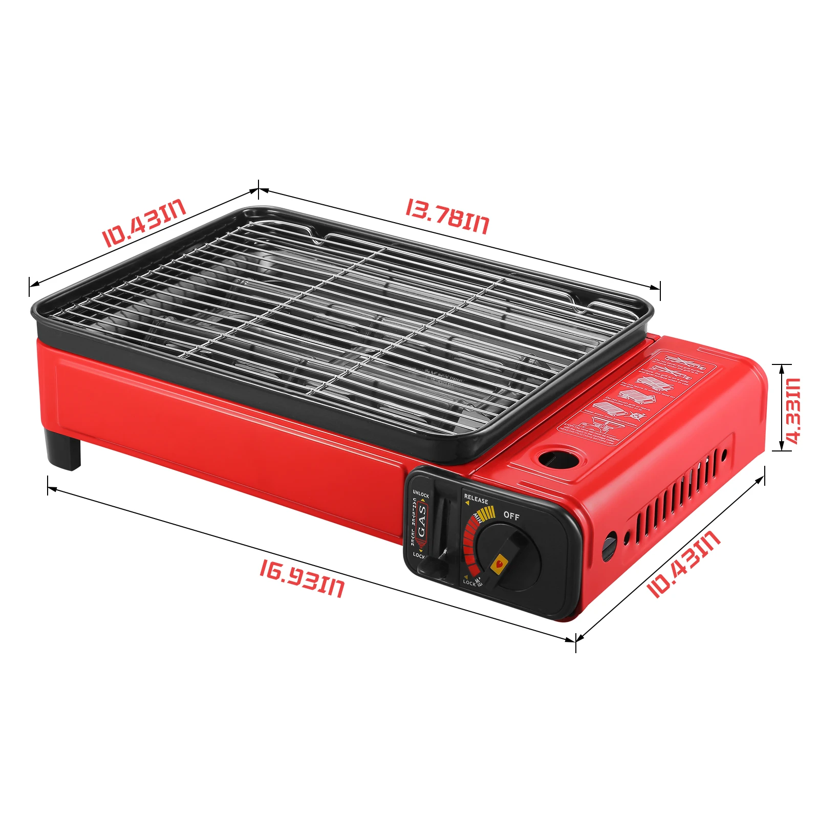 

Stainless Steel Smokeless BBQ Grill Gas Stove Portable Camping Outdoor Home Picnic Meat Case Table Top Stove Grill Garer Tools