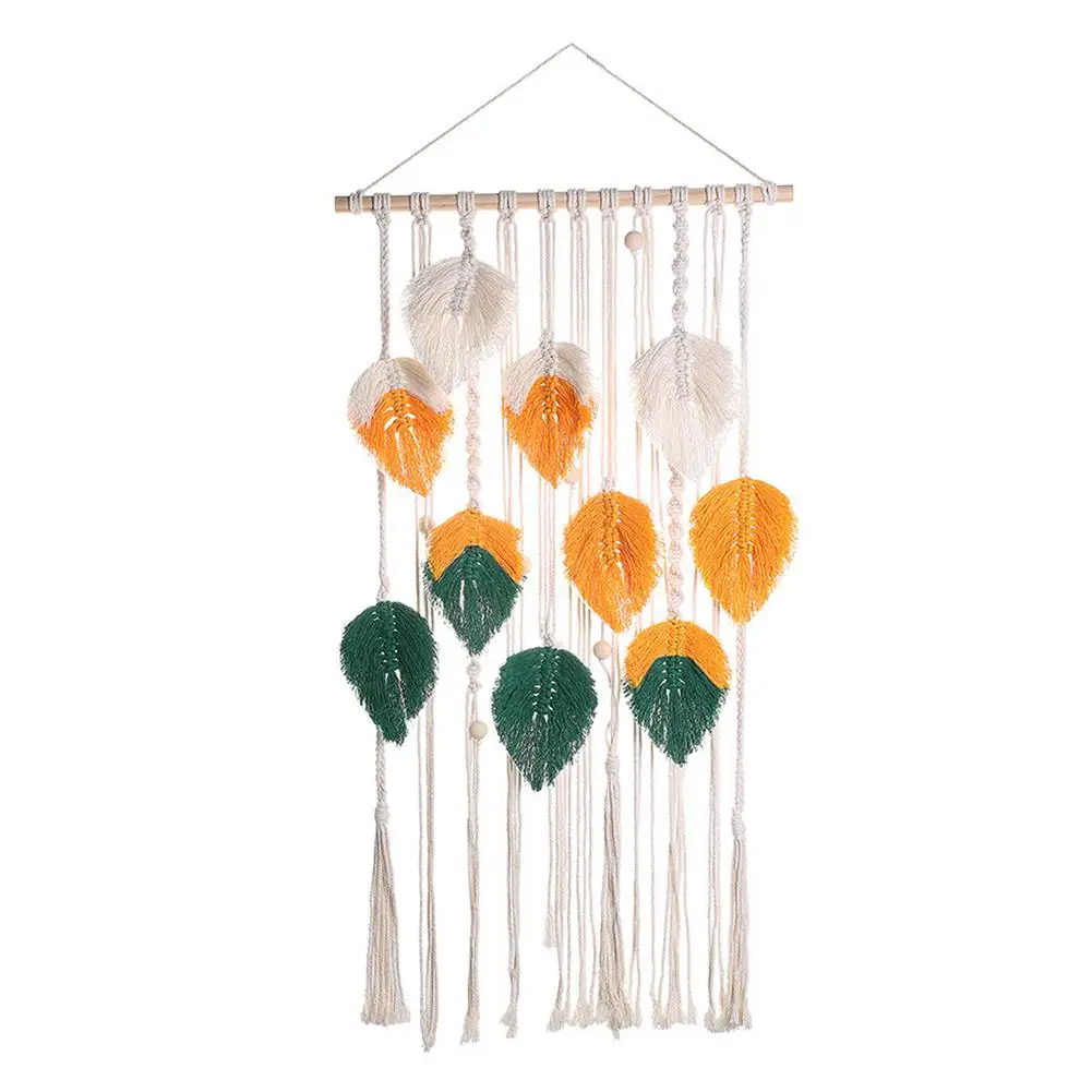 

Macrame Feathers Wall Macrame Decor Chic Boho Decor Woven Leaves Wall Art Home Decor Wall Tapestry For Bedrooms Living Rooms Bat