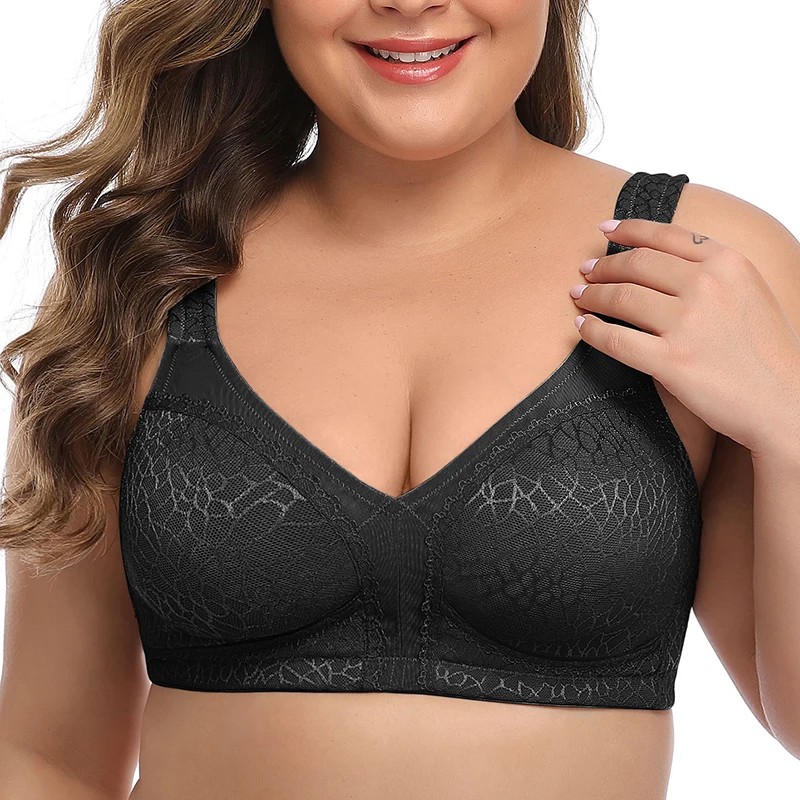 Большой бюстгальтер женский минимайзер размера плюс B C D DD DDD F G чашка Кружева Bralette
