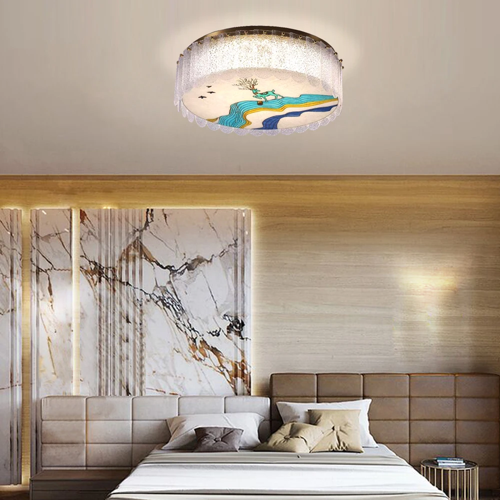 

modern round LED ceiling lamp AC110V 220V dimmable LED lights for bedroom hallway lighting