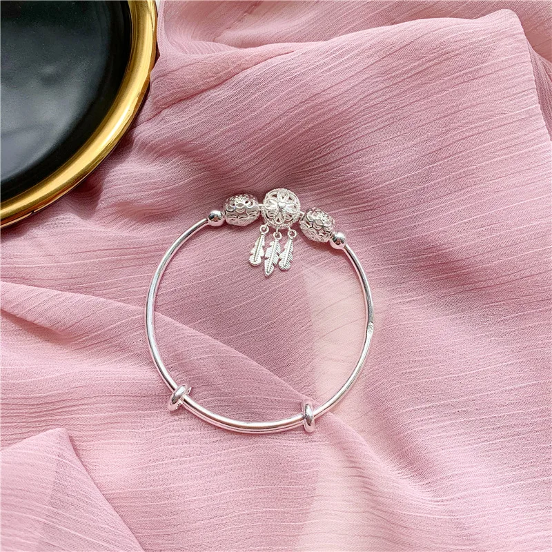 

S925 Sterling Silver Electroplated Dreamnet Bell Bracelet Women's Adjustable Temperament and Fashion Bracelet Bracelet for Women
