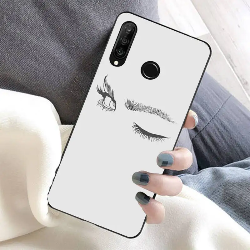 

Eyelash Makeup Lip Phone Case for Huawei Honor 8x C 9 10 i lite play view 10 20 30 5A Nova 3 I