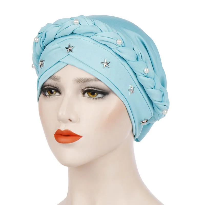 Light Blue Оплетка исламский молочный шелк полиэстер молитвенные шляпы палантин хиджаб шапка s женский мусульманский головной убор исламский хиджаб тюрбан - Цвет: Light Blue