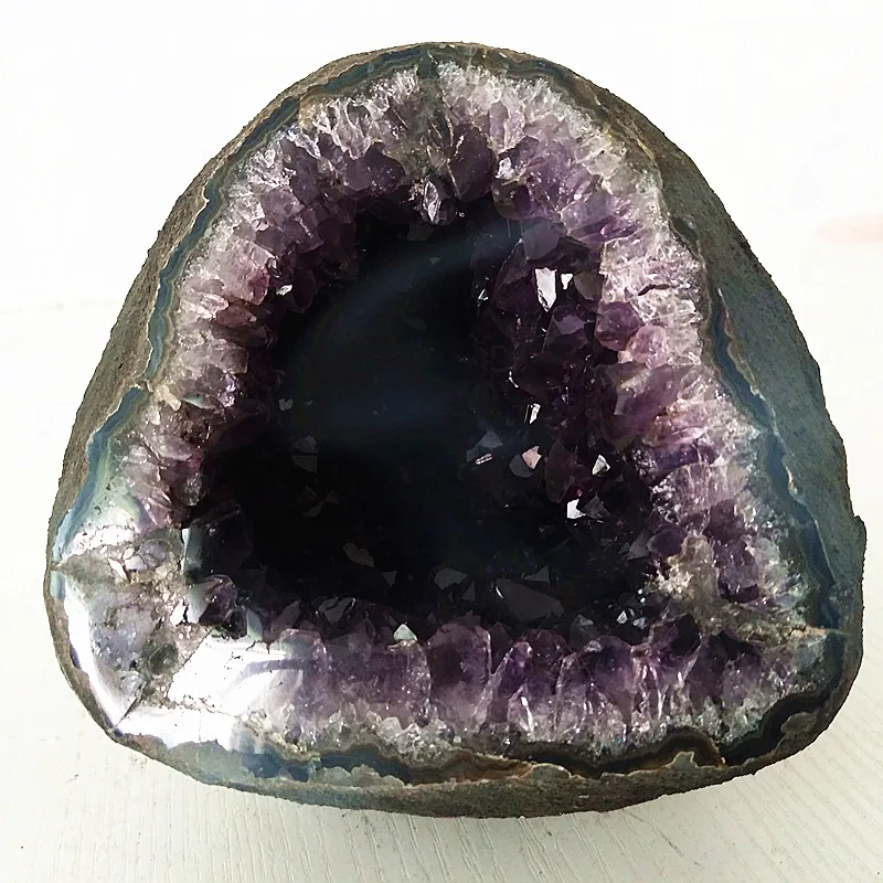 

High quality Uruguay stone amethyst geode crystal quartz cluster home decor display amethyste pierre naturelle