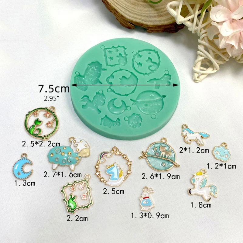 

DIY Crafts Jewelry Casting Tool Earrings Epoxy Resin Mold Necklace Pendant Earrings Silicone Mould