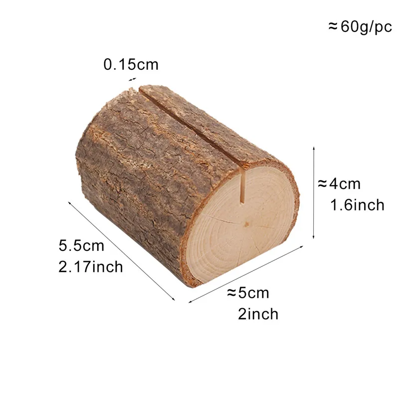 

1pcs/lot New Big Natural Wood Wood Stump Wedding Party Creative Decoration Card Holder Stand Card Photo Holder Clips