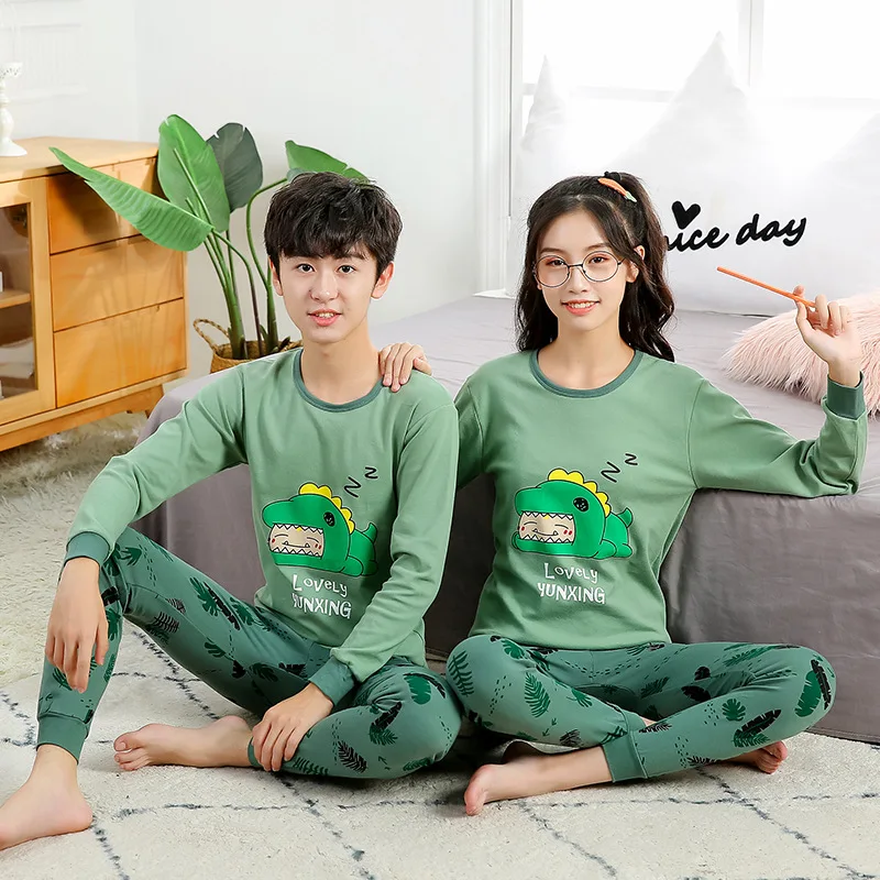 

Kids Pajamas Sets Cotton Teens Big Boys Sleepwear Girls Clothes 2pcs Tops+Long Pants 2021 Animal Pajamas for Children 12 14 16Y