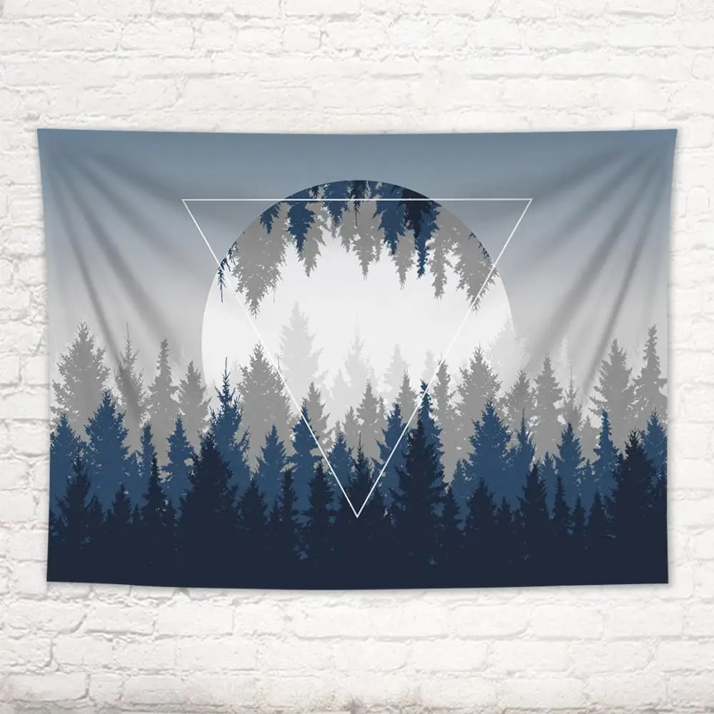 Настенный подвесной гобелен с принтом елки абстрактный настенный занавеска