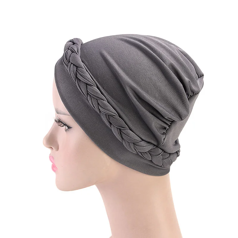 2020 Ретро Женская оплетка индийские шапочки под хиджаб мусульманская раковая