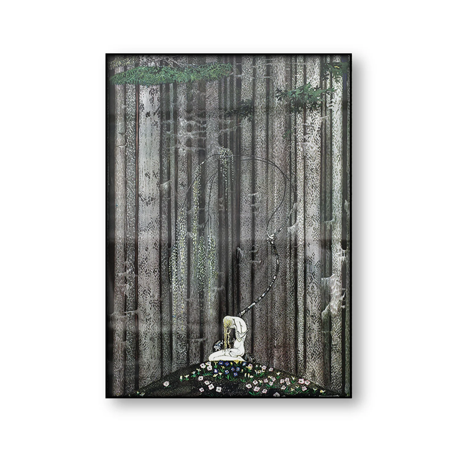 

In The Midst of the Gloomy Thick Wood Kay Nielsen Children's Art Canvas Print Painting Wall Art Vintage Poster Home Decorartion