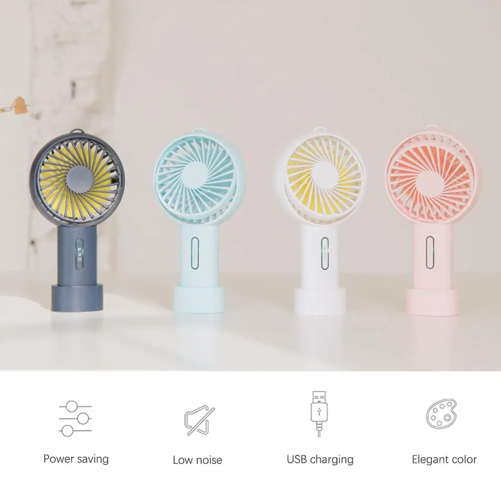 Летний 3 скоростной простой милый USB Перезаряжаемый мини-вентилятор для школы