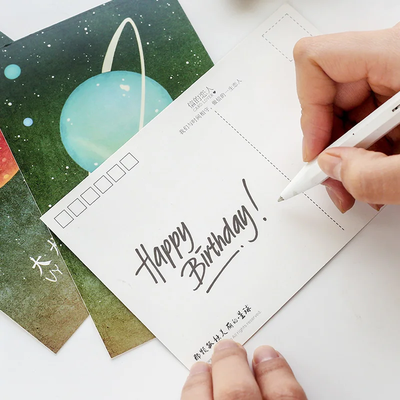 30 шт./компл. открытки из сериала одинокая и красивая планета поздравительные