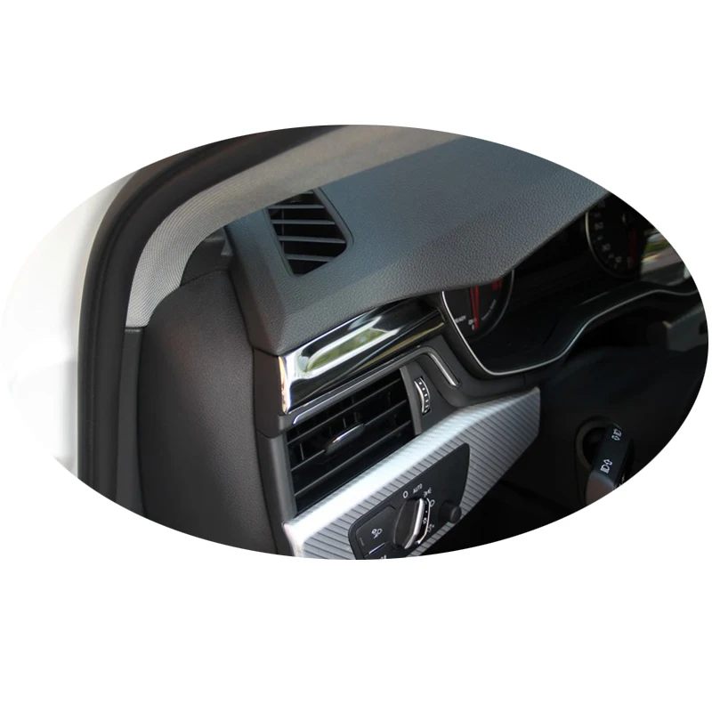 Car Styling Auto Accessories For Audi A4 B9 Center Console Navigation Panel Decorative Cover Trim Stainless Steel Sticker 2017 | Автомобили