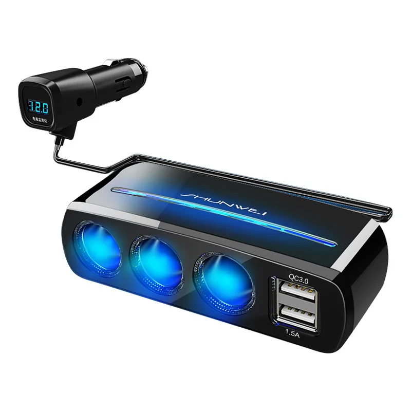 

Автомобильное зарядное устройство с двумя USB-портами, 3 А, 20 Вт