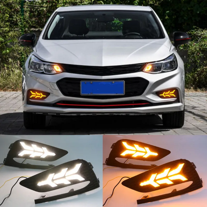 Дневные ходовые огни противотуманные фары для Chevrolet Cruze 2016 2017 2018 2 шт. 12 В дневной