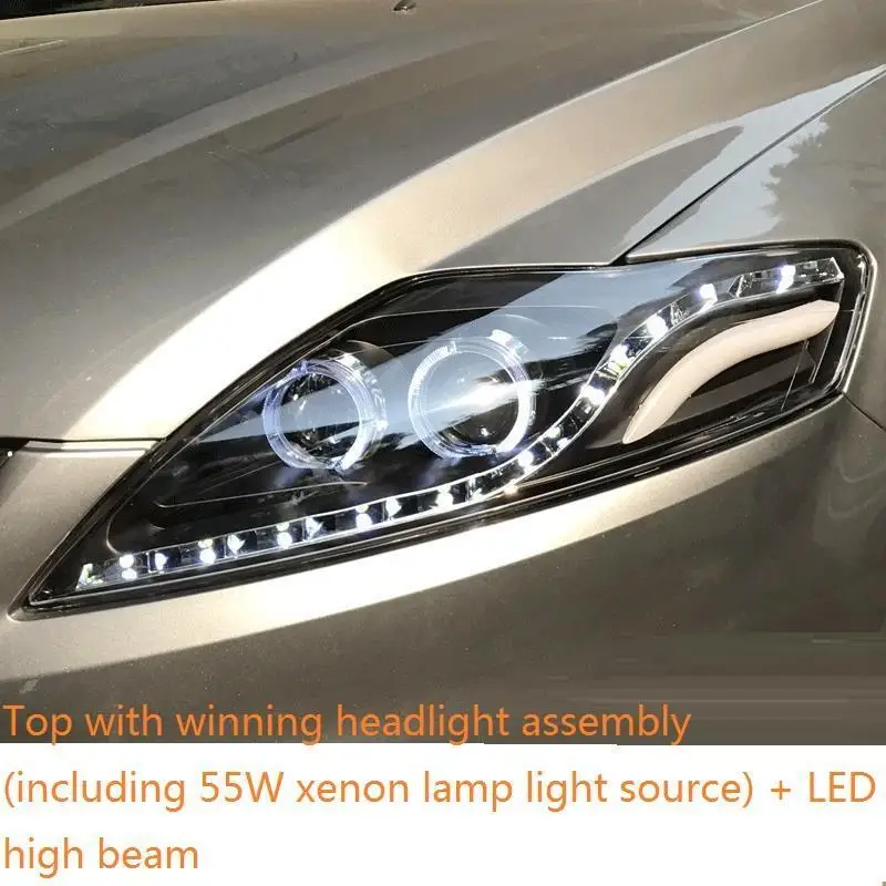 MODEL E Внешний стиль Luces Para Авто Лампа Cob Led Drl дневные ходовые фары автомобильные огни в сборе 17 18 для Ford Mondeo - Цвет: MODEL E