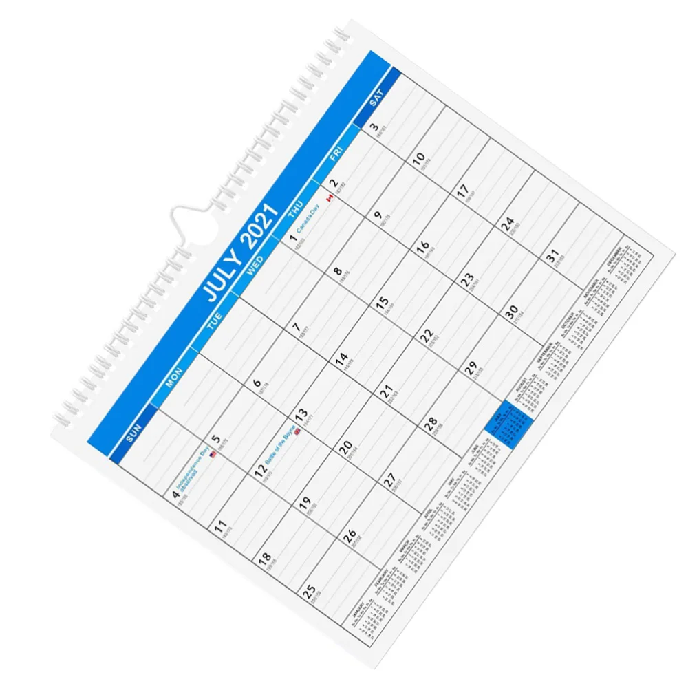 

1Pc 2022 Holiday Calendar Wall Calendar Note-taking Hanging Calendar (White)