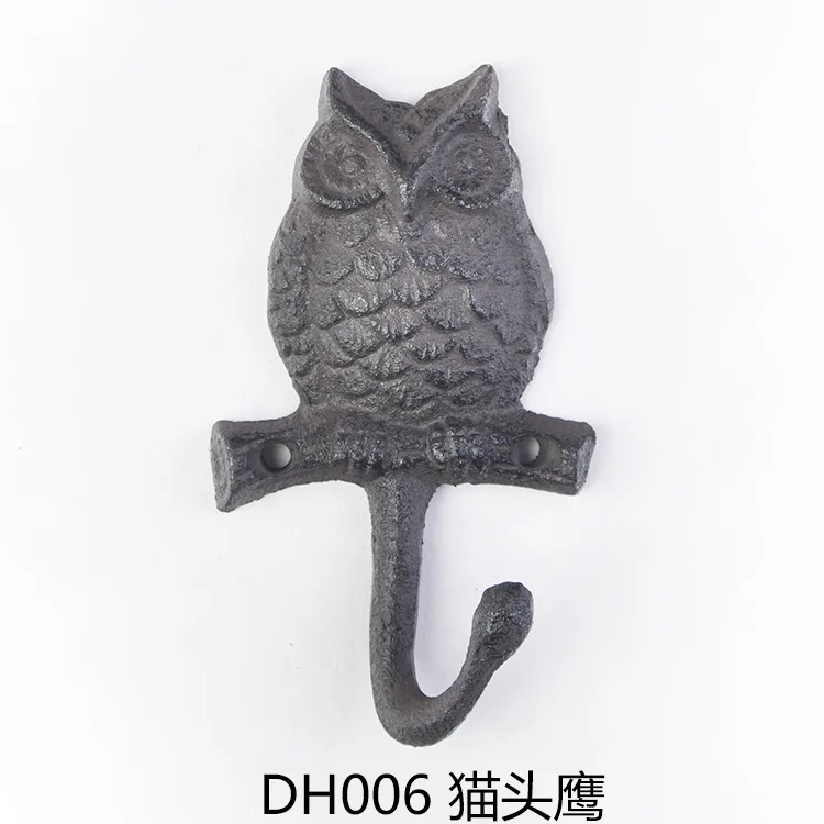 

Owl Hook Cast Iron Wall Hanger Home/Outdoor Decor Hanging Coats/Tower/Key/Plants Kitchen Creative Decoration Furniture Hooks