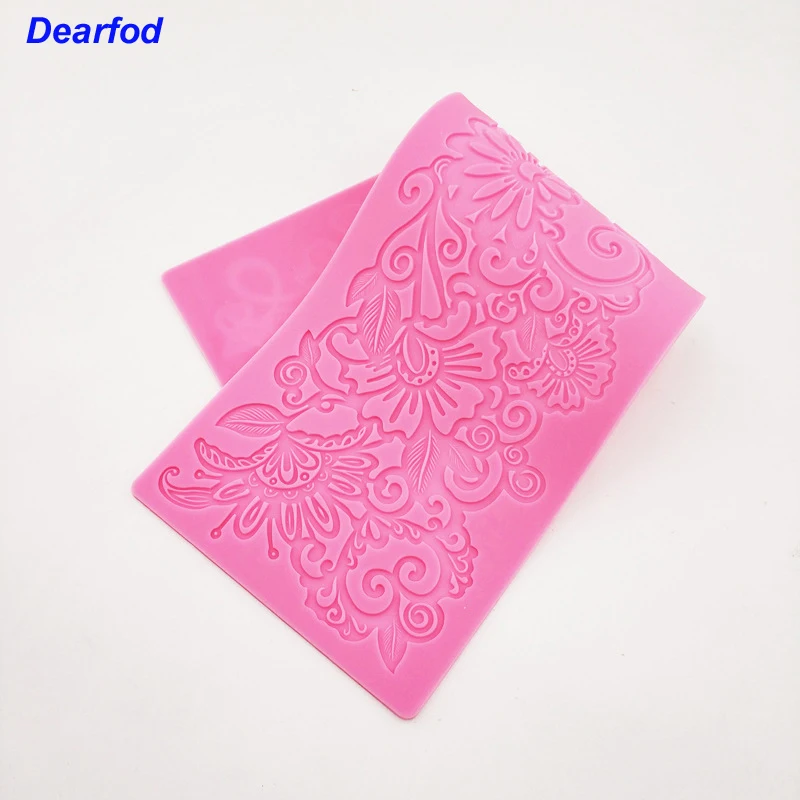 Силиконовая форма DBS032 с цветочным узором силиконовая кружевная инструмент для