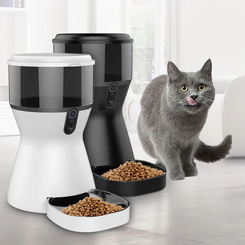 

Pet Automatic Feeder Intelligent Control Timing Cat & Dog 4L Large Capacity With Wifi Video Comedero Perro