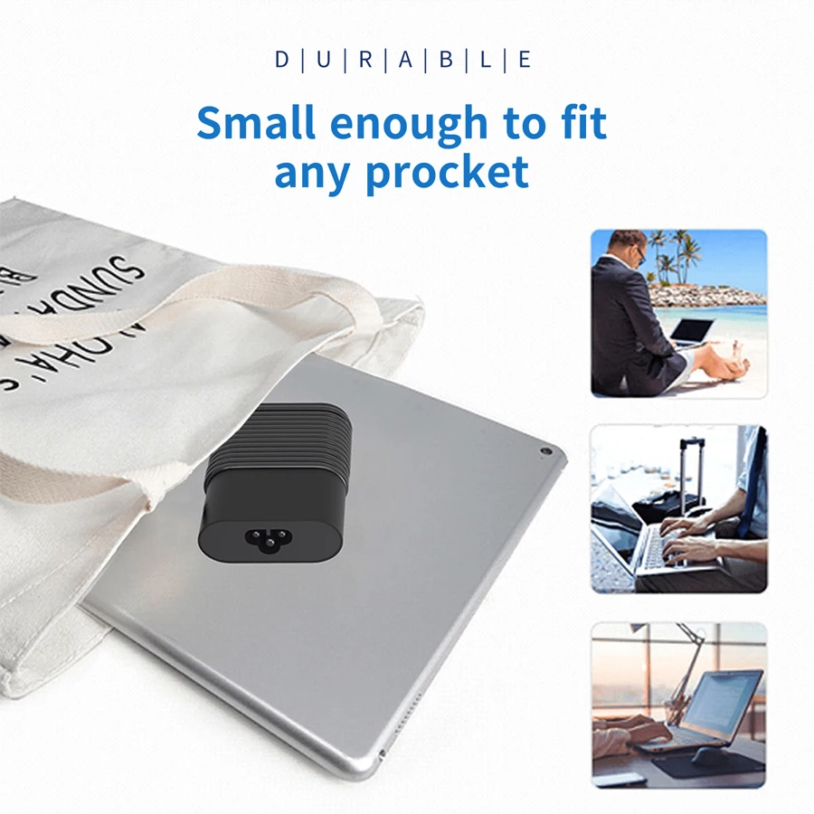 

65W Type C Laptop Charger for Dell Chromebook 3380 5190, Lieu 5855 5056, Latitude 3380 3390 5285 5289 5290 7212 7275 7289