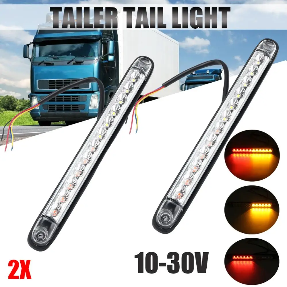 

2pcs 10-30V LED Truck Trailer Tail Rear Light Bus Car Caravan Lorry Reverse Stop Brake Turn Signal Lights Drving Lamp Taillight