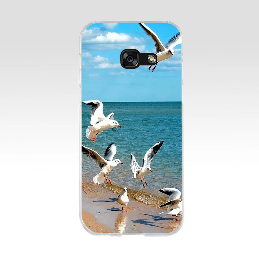 98AA Forest Art Sky Sea Tree Soft Silicone Tpu Cover phone Case for Samsung A3 A5 A7 A8 2016 2017 2018 A50 images - 5