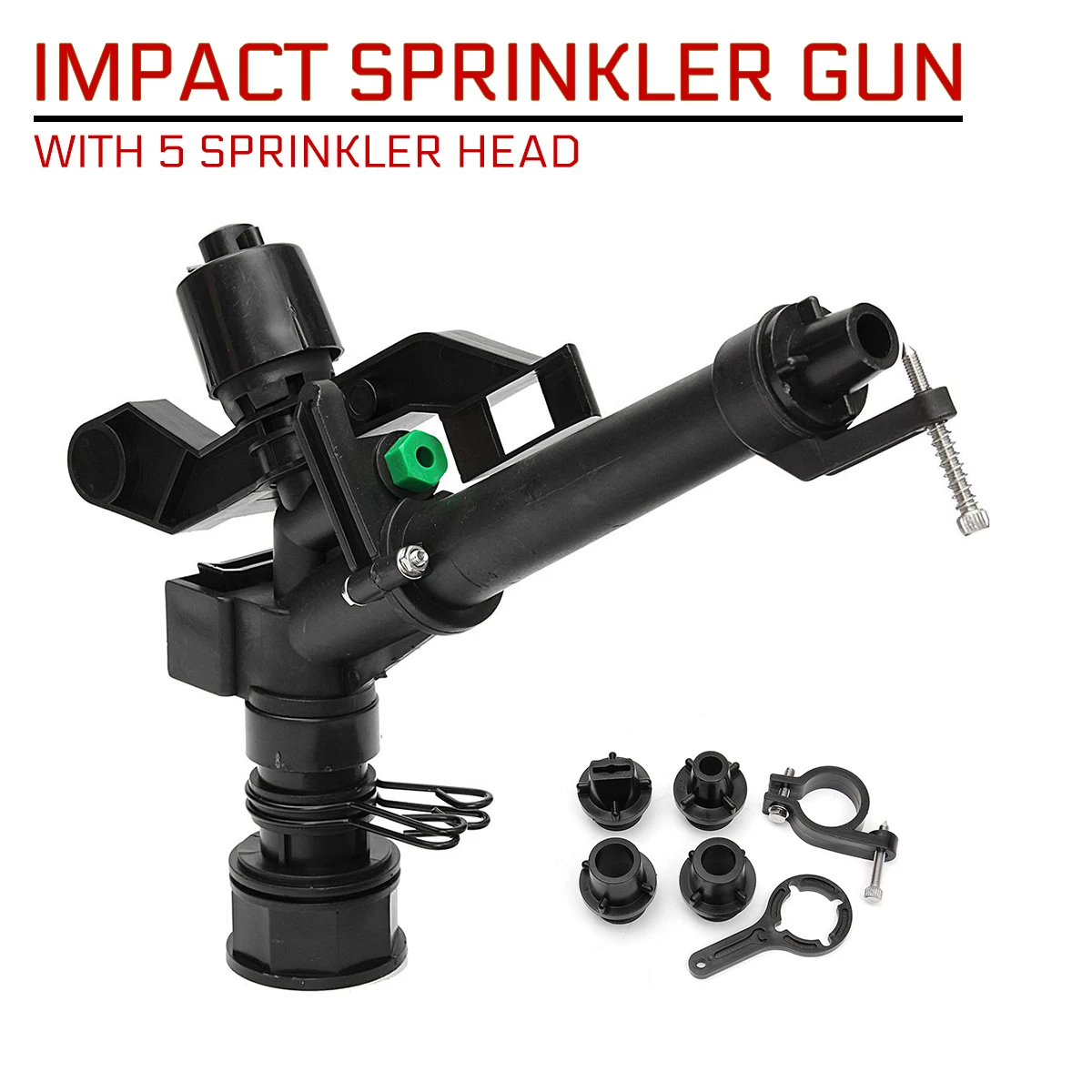 

Irrigation Spray With 5 Nozzles PP With Bracket 5.5 Inches Long-Range Field Rotation Rocker Arm Spray Garden Supplies