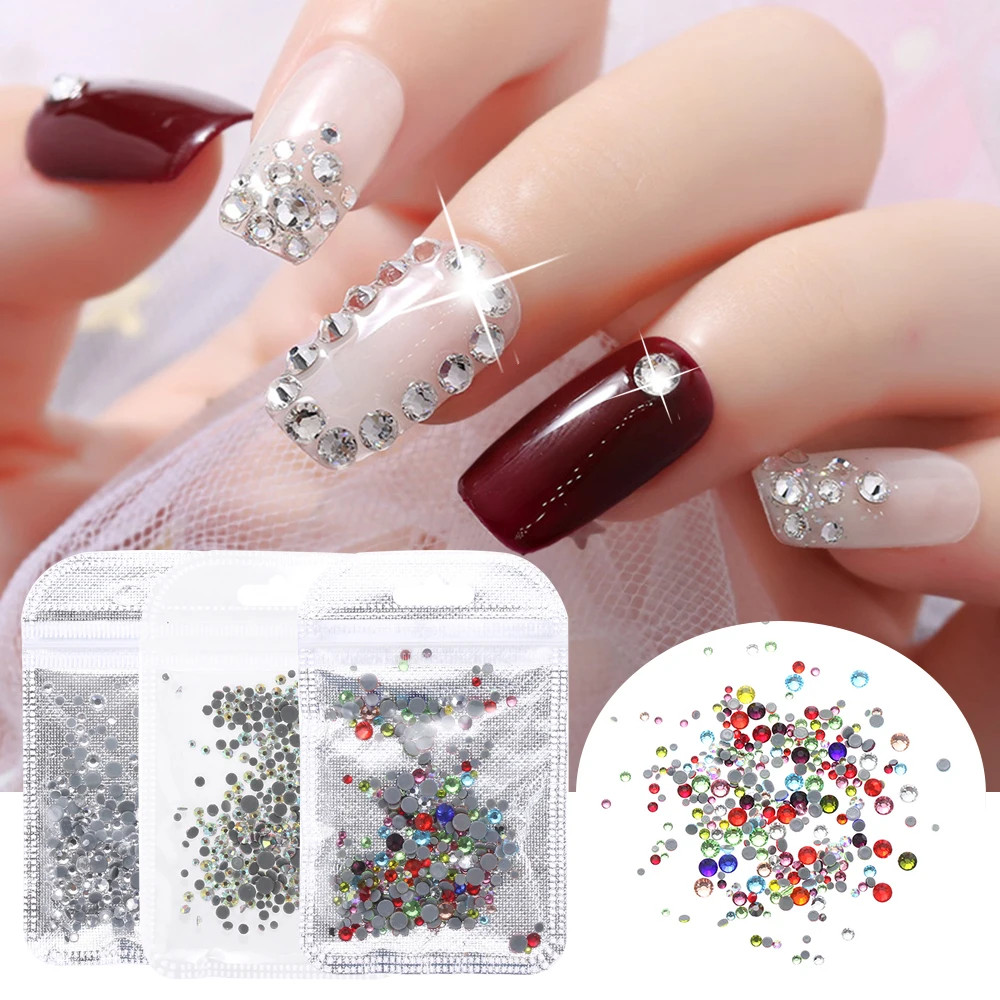 Мульти-размер острыми дном хрустальные драгоценные камни красота советы ногтей
