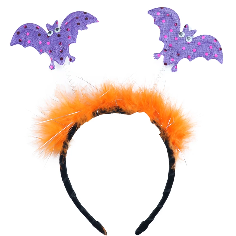 Летучая мышь Тыква оголовье Женские аксессуары для волос Хэллоуина эластичные