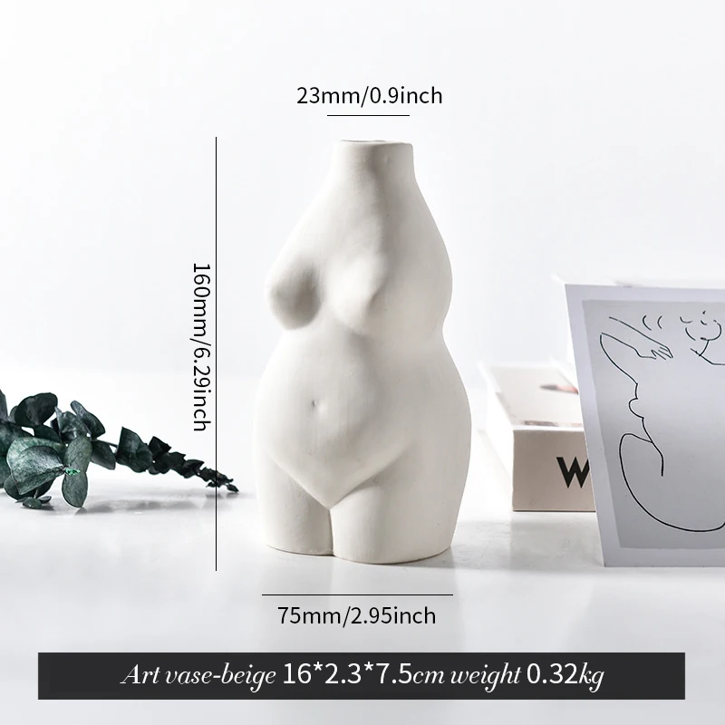 

Nordic Ins Ceramic Body Appearance Vase Home Decoration Jewelry Crafts Ceramic Flower Pot Art Vase Home Decoration Jewelry Gift