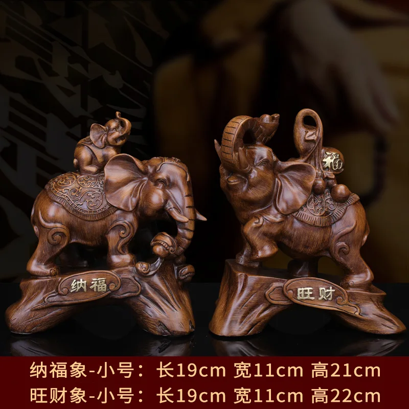 

Elephant ornaments attract wealth Feng Shui is like pair of furniture, living wine cabinet, decoration, desktop decoration