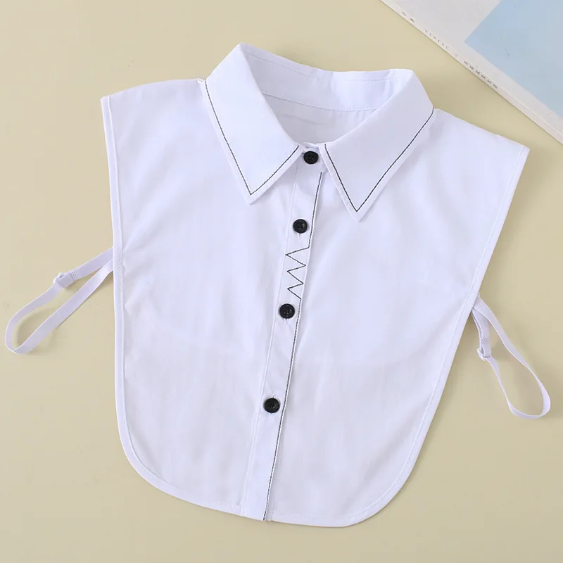 

Women Korean White Detachable Collars for Mens Shirt Fake Collar Removalbe Blouse Nep Kraagie Vestido Faux Cols False Collar