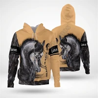 love horse 3d hoodies printed harajuku coat jacket men for women fashion zipper hoodies drop shipping 01