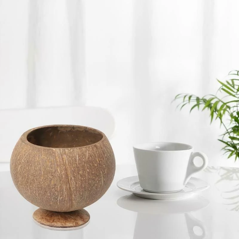 

New Coconut Shell Bowl Coconut Shells Vegans Breakfast Bowls Eco-Friendly For Drink Dessert Fruit Snacks Coconut Shell Cup