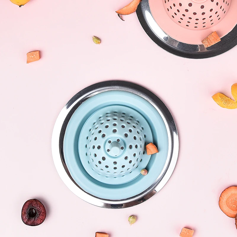 bill f silicone sink strainer waste plug sink filter waste collector kitchen bathroom accessories colanders strainers 1 pc free global shipping