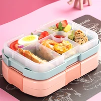 jswork lunch box food container bento plastic storage microwave picnic meal prep japanese style safe for children tableware